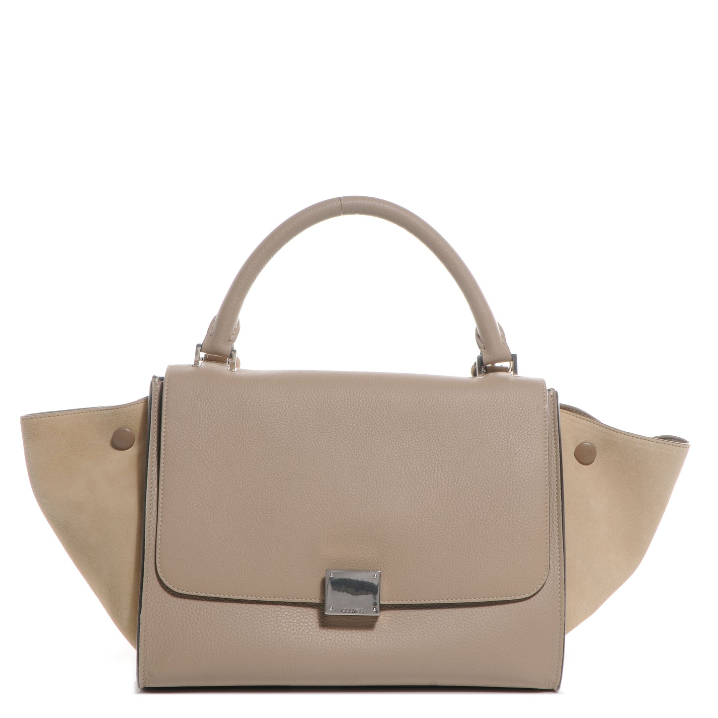 Calfskin and Suede Small Trapeze Dune