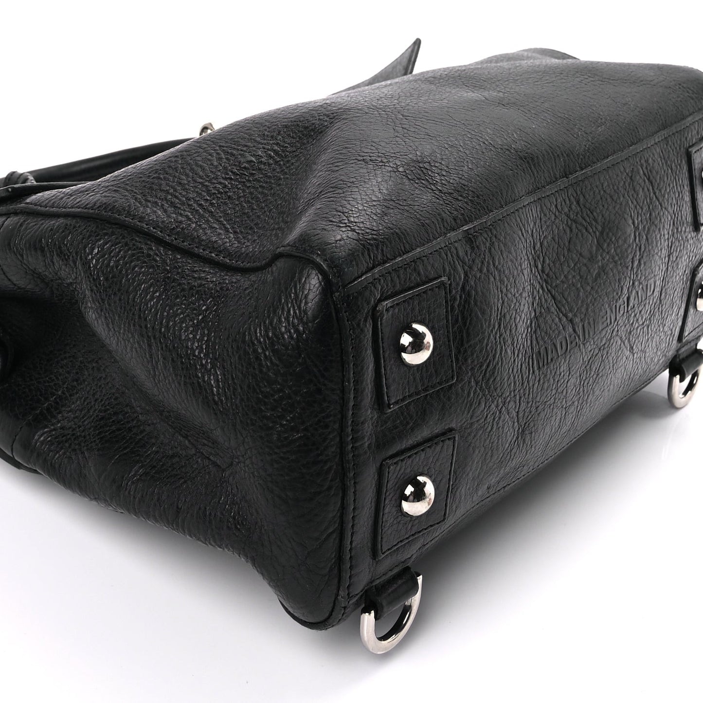 Natural Leather Cara Delevingne Convertible Satchel  Black