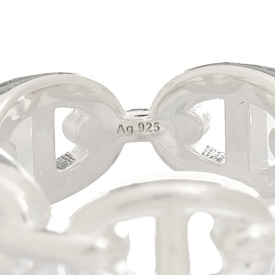 Hermes Sterling Silver PM Chaine d'Ancre Enchainee Band Ring 53 6.25 7 of 7
