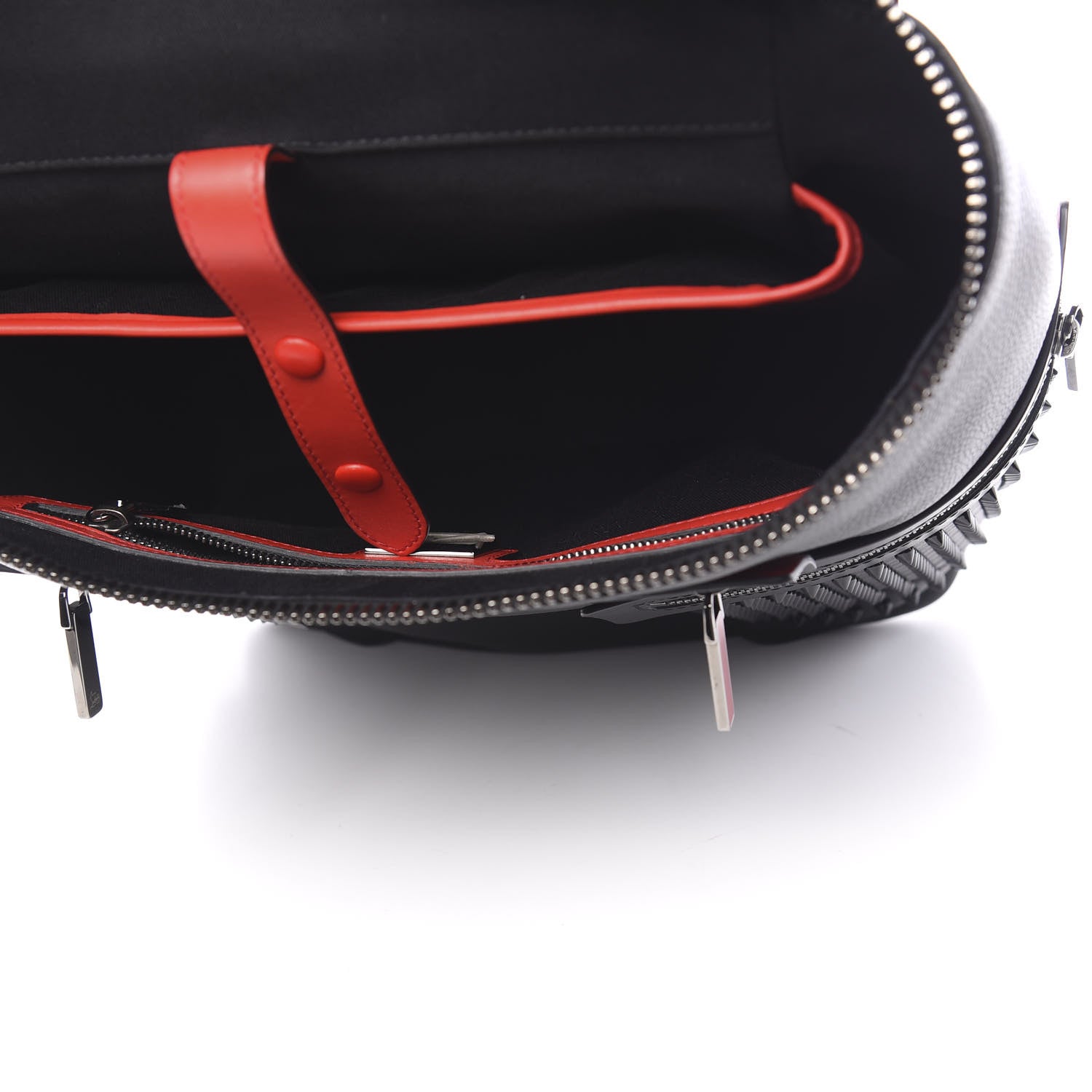 Christian Louboutin Calfskin Spiked Apoloubi Backpack Black 4 of 10