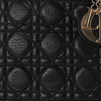 Christian Dior Grained Calfskin Cannage Large Supple Lady Dior Black 6 of 8