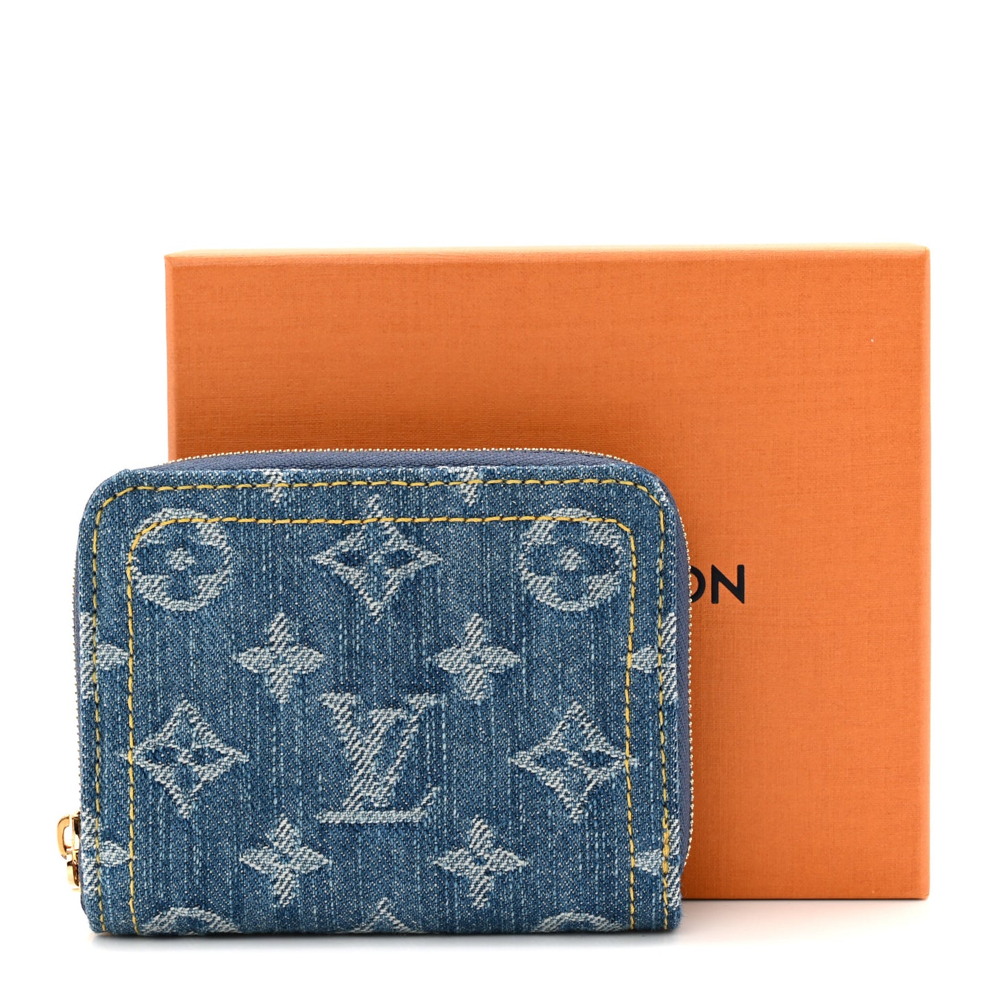 Denim Monogram Zippy Coin Purse Blue