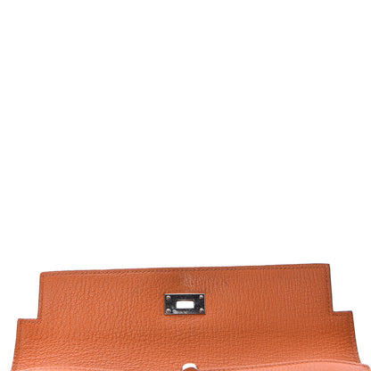 Hermes Chevre Mysore Kelly Longue Wallet Orange 8 of 23