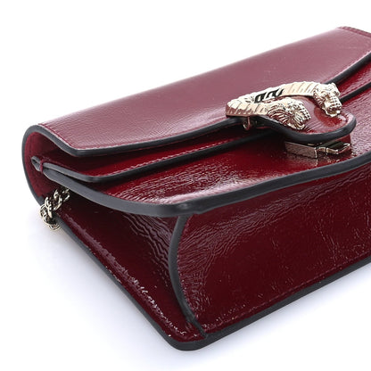 Gucci Crinkled Patent Mini Dionysus Shoulder Bag Rosso Ancora Red 7 of 7