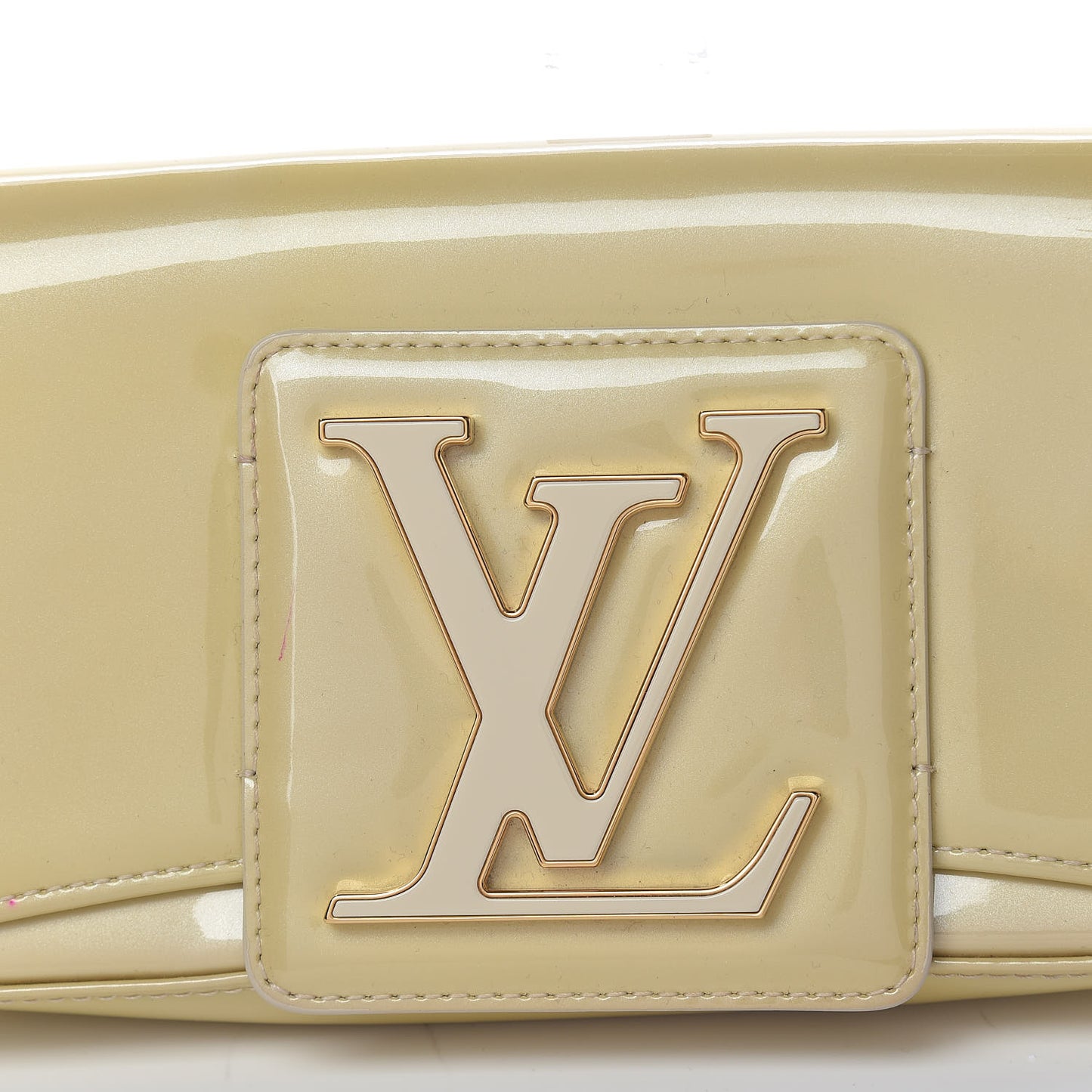 Patent Sobe Clutch Blanc Corail