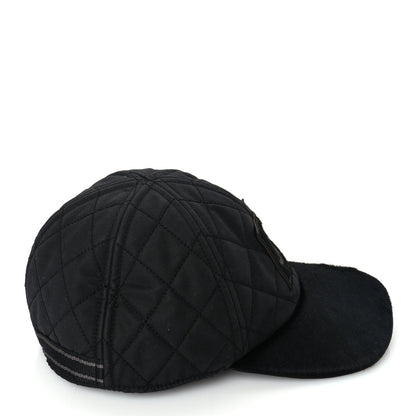 Chanel Nylon Pony Hair Quilted CC Cap M Black 5 of 8