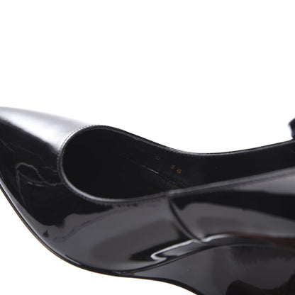 Valentino Garavani Patent Ringstud Wedges 38 Black 9 of 9