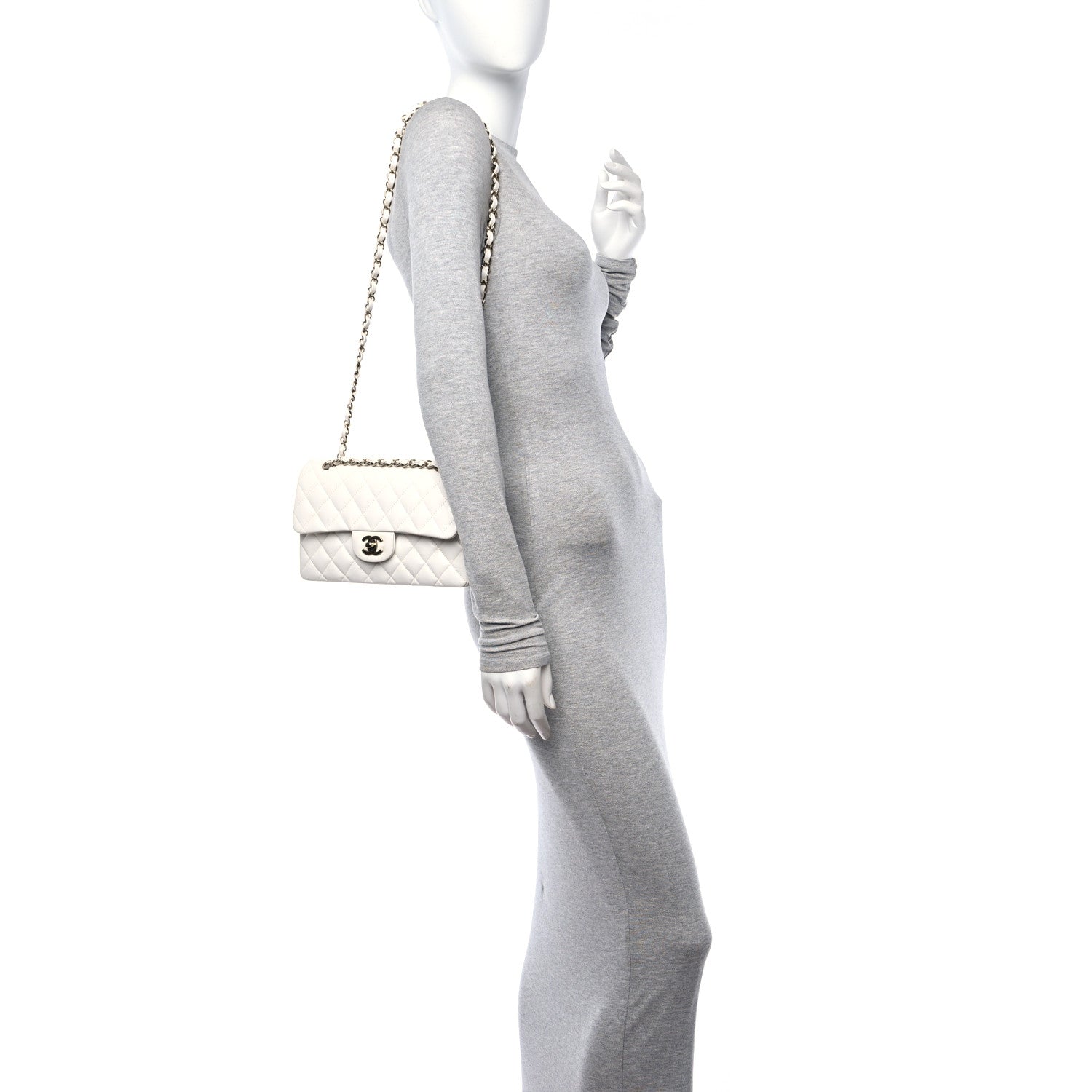 Chanel Caviar Quilted Small Double Flap White 2 of 11