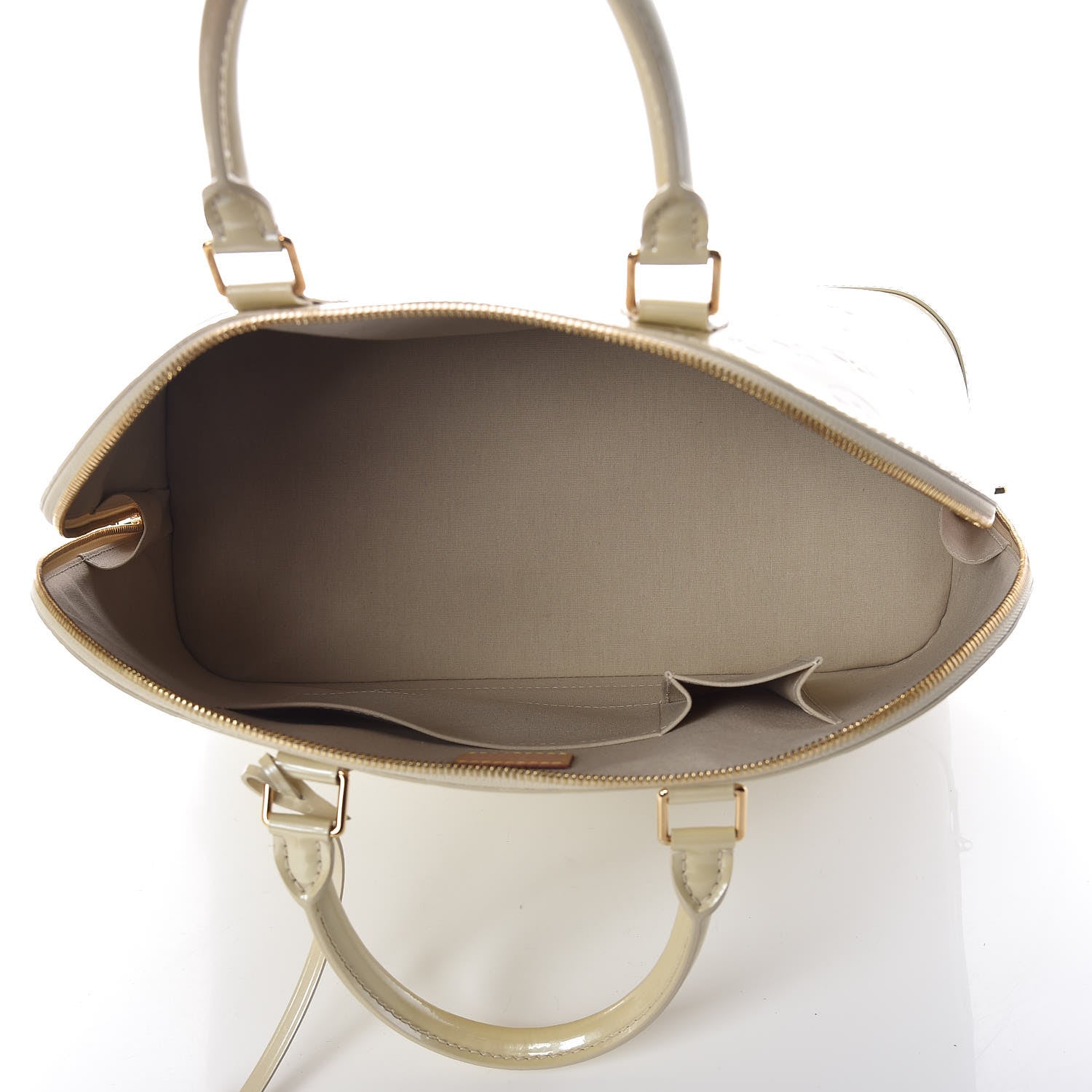 Louis Vuitton Vernis Alma MM Blanc Corail 6 of 9