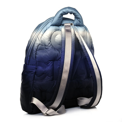 Chanel Nylon Embossed Small Doudoune Backpack Black Blue White 2 of 10