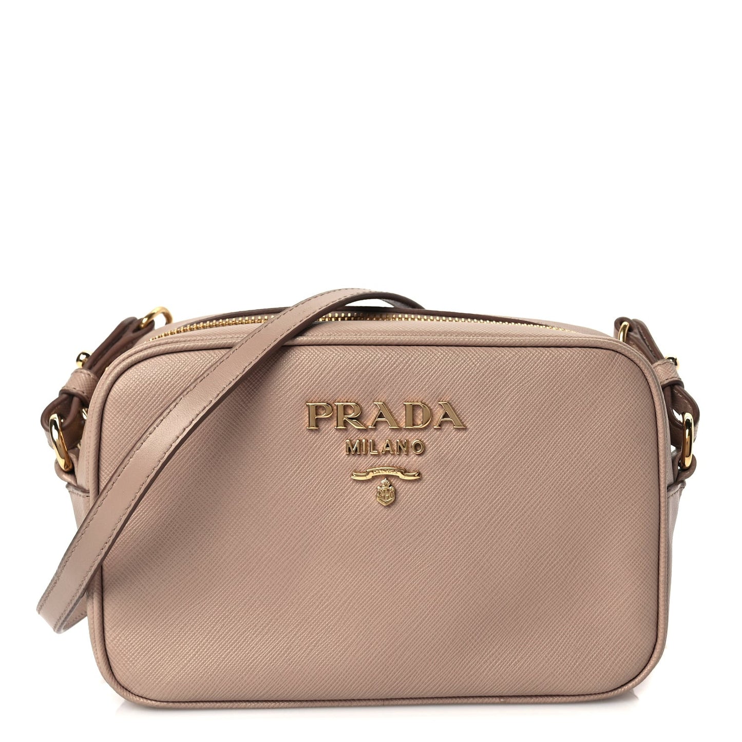 Saffiano Mini Camera Crossbody Bag Cipria