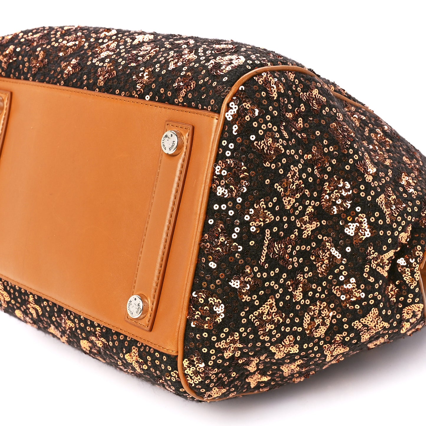 Sequin Monogram Sunshine Express North South Gold