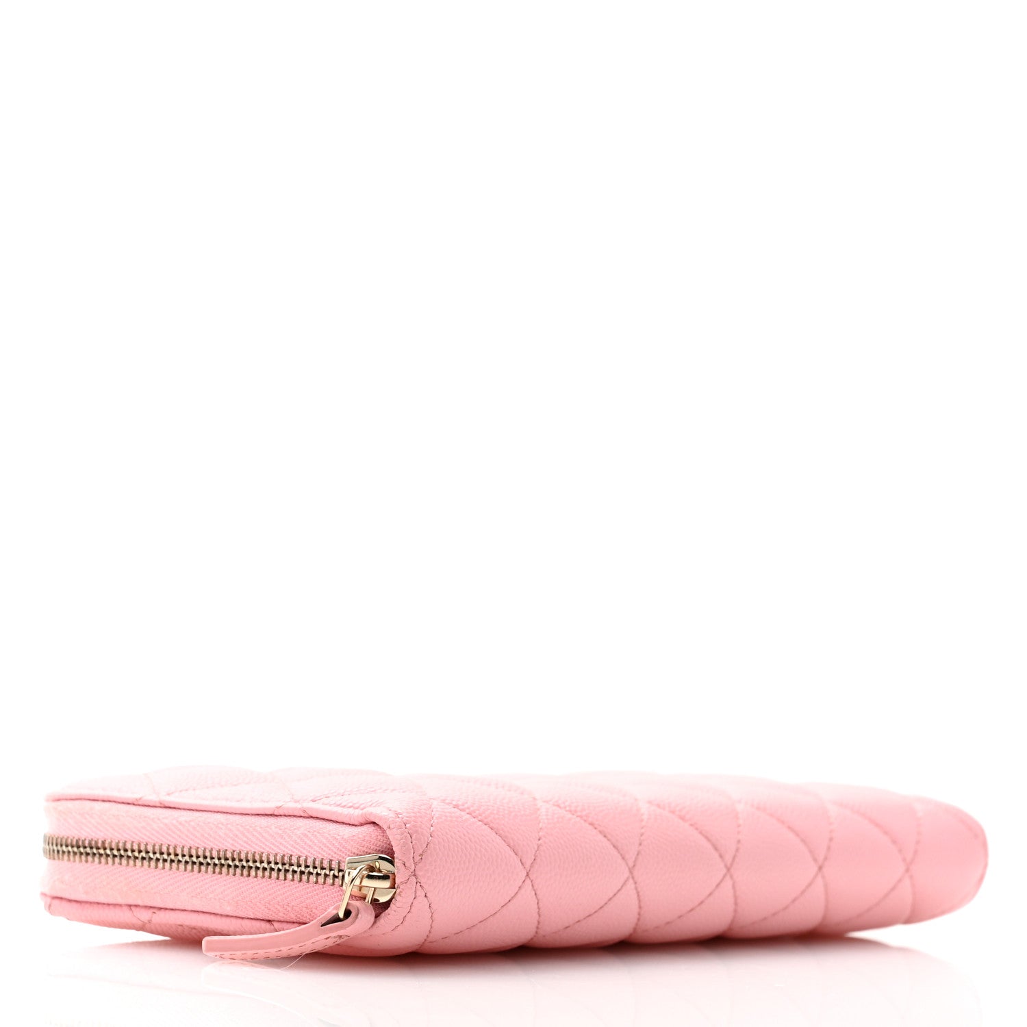 Chanel Caviar Quilted Large Gusset Zip Around Wallet Pink 4 of 12