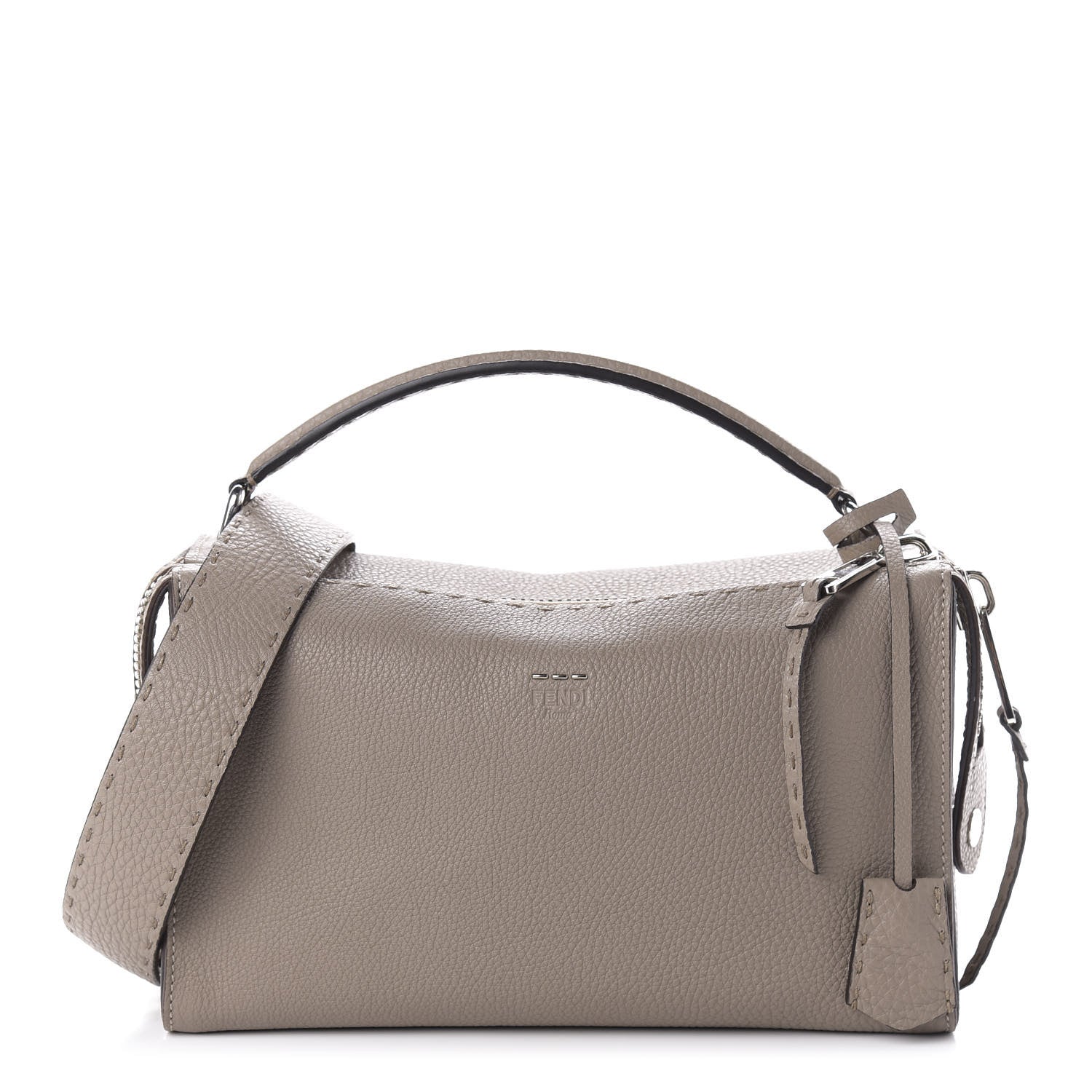 Fendi Cuoio Romano Selleria Lei Boston Tote Corda 1 of 9