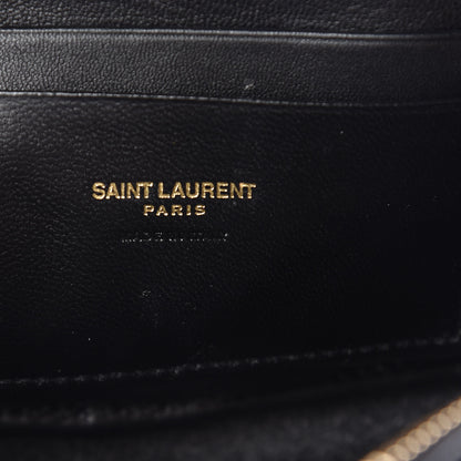 Saint Laurent Grain De Poudre Matelasse Monogram Mini Lou Camera Bag Black 8 of 10