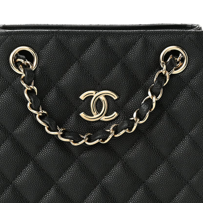 Chanel Caviar Quilted Mini Bucket Bag Black 7 of 11