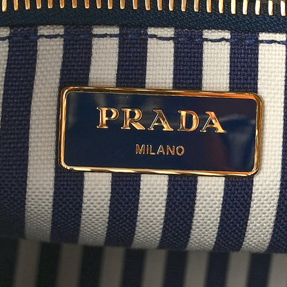 Prada Wicker Canvas Shoulder Bag Naturale Bluette 6 of 8