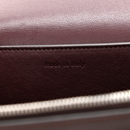 Celine Shiny Smooth Calfskin Medium Frame Shoulder Bag Burgundy Pearl Blue 7 of 13