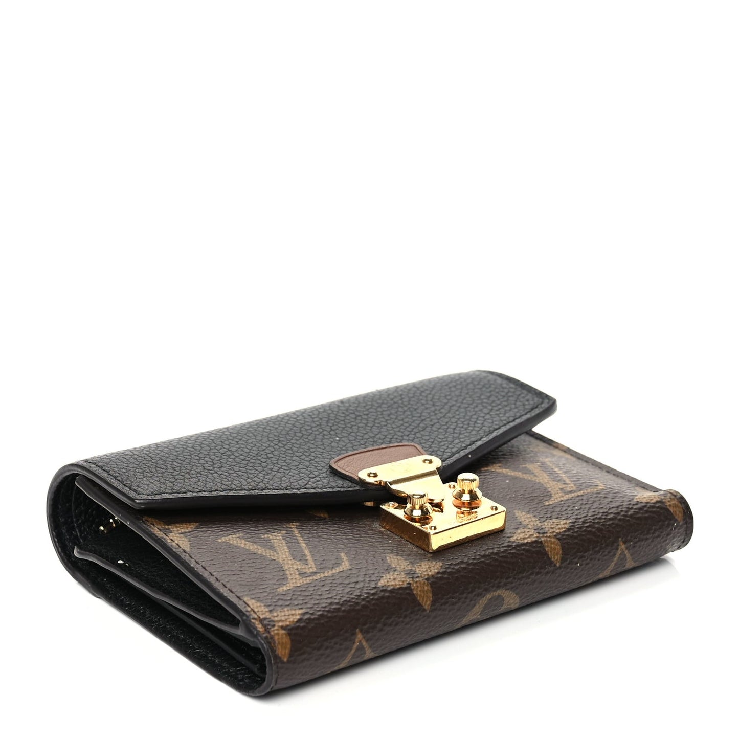 LOUIS VUITTON Monogram Pallas Compact Wallet NM Black