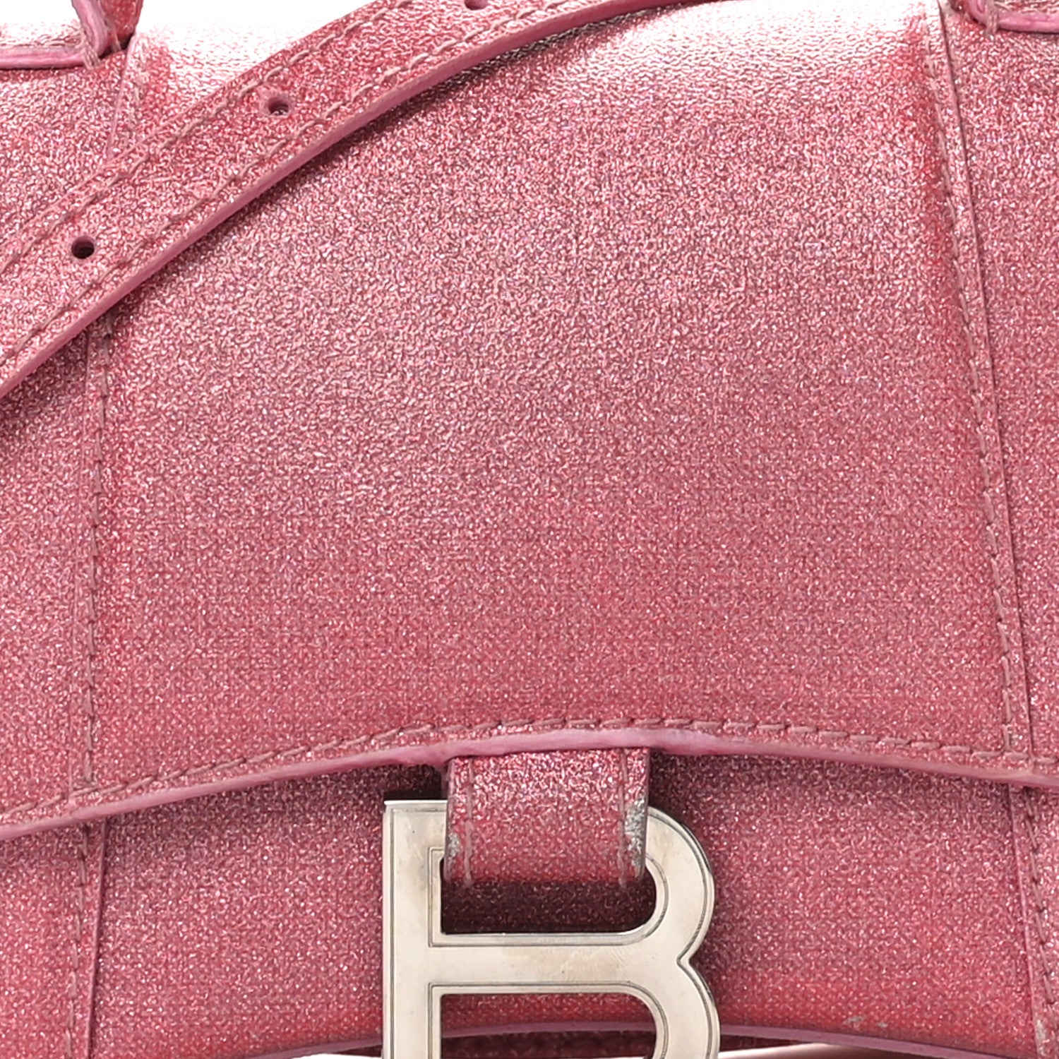Balenciaga Glitter Fabric Hourglass Top Handle Bag XS Sweet Pink 9 of 15