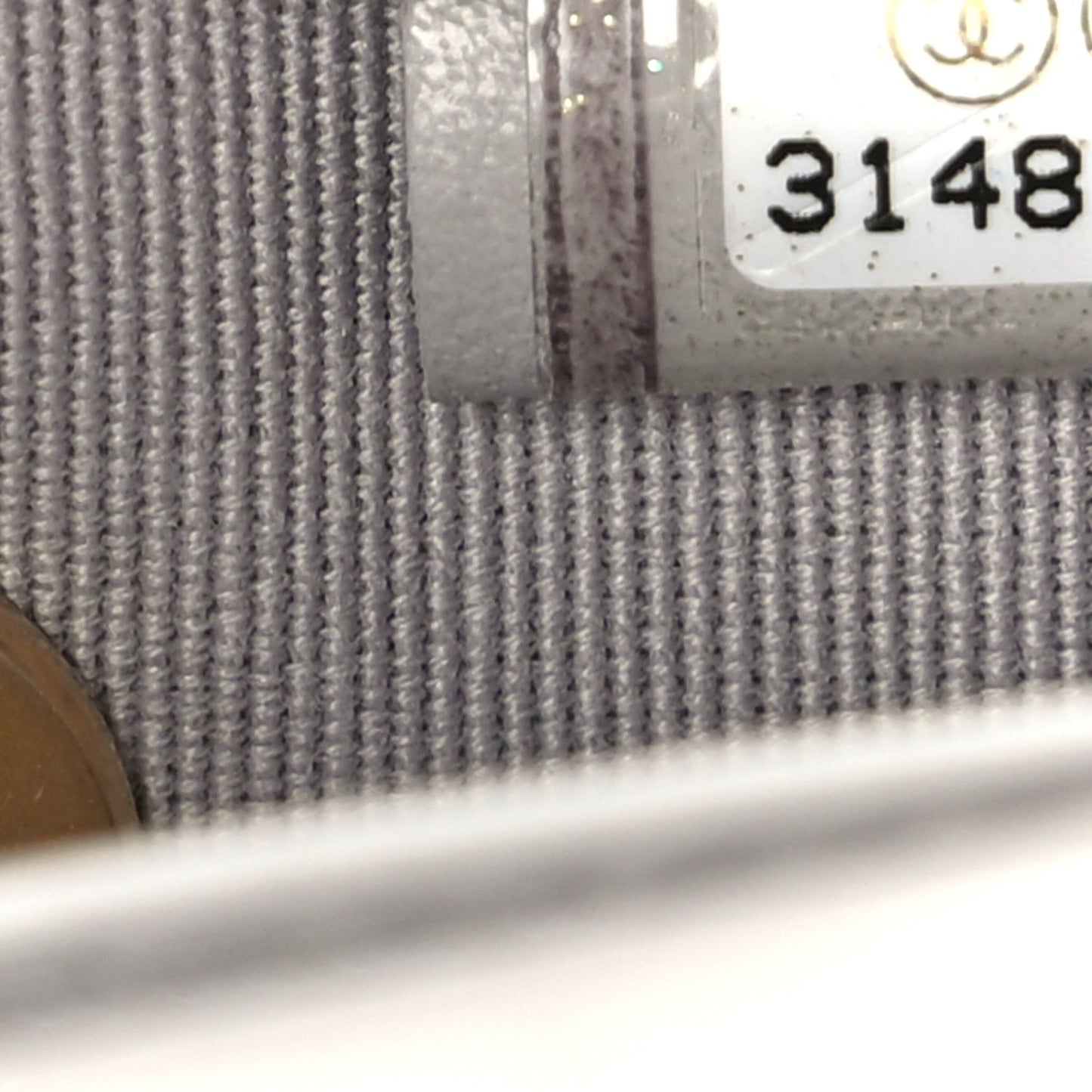 Calfskin Quilted Lady Handle Flap Card Holder With Chain  Grey