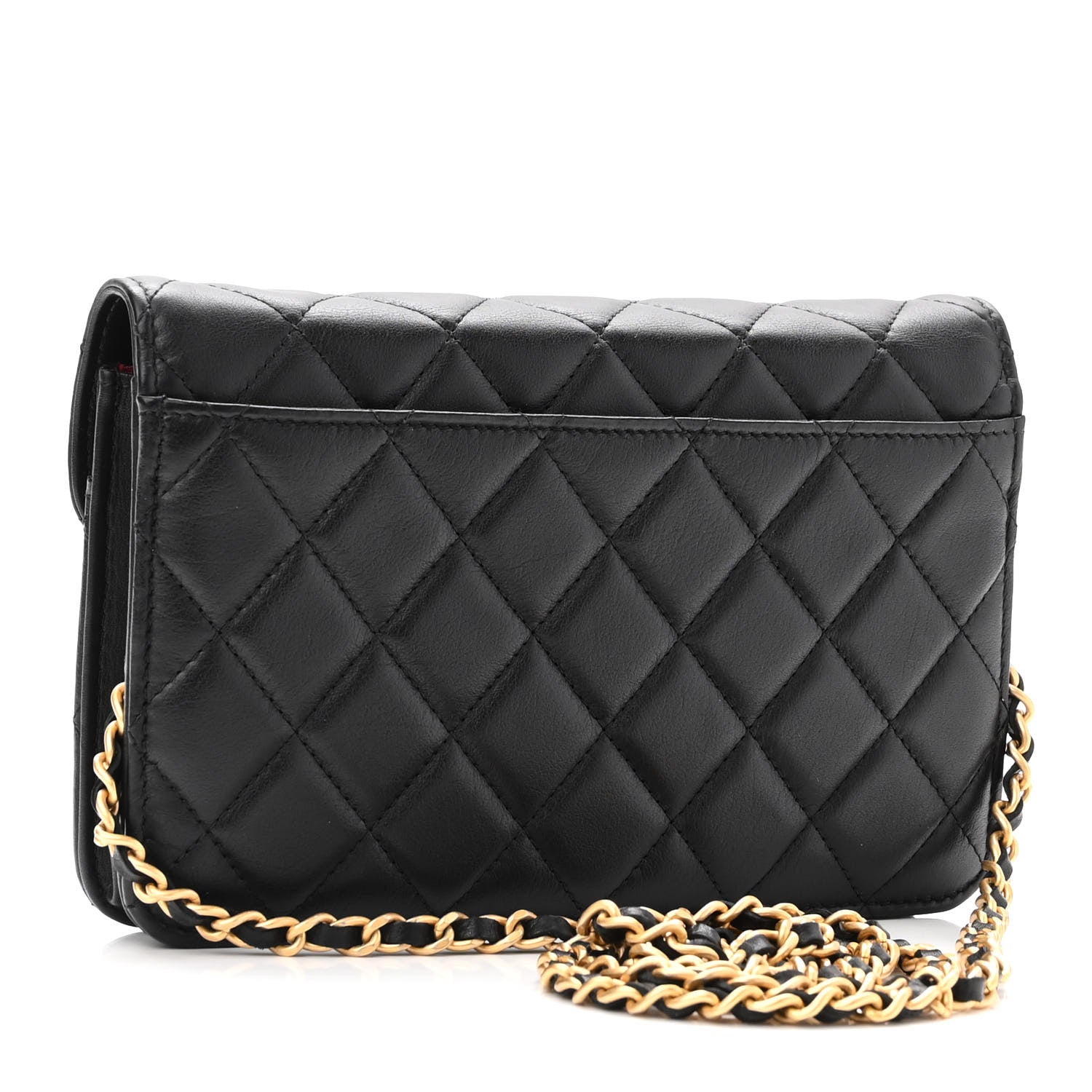 Chanel Calfskin Quilted Enchained Flap Black 3 of 12