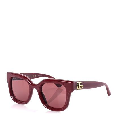 Gucci Acetate Round Sunglasses GG1828S  Burgundy 1 of 7