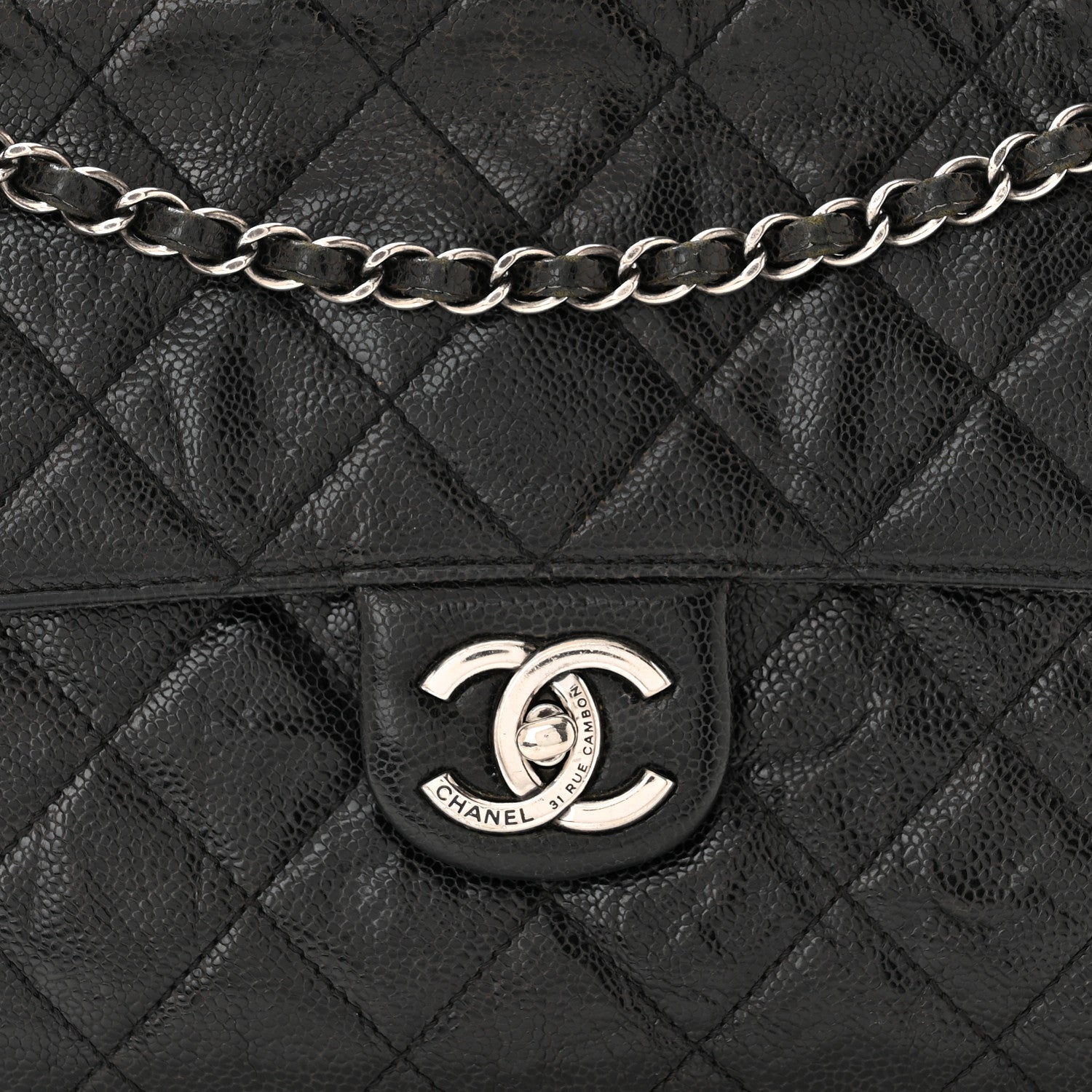 Chanel Crumpled Grained Calfskin Medium CC Crave Flap Black 8 of 14