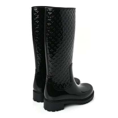 Louis Vuitton Rubber Embossed Monogram Splash Rain Boots 38 Black Monogram 4 of 7