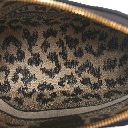 Christian Dior Canvas Leopard Print Cosmetic Pouch Beige 6 of 10