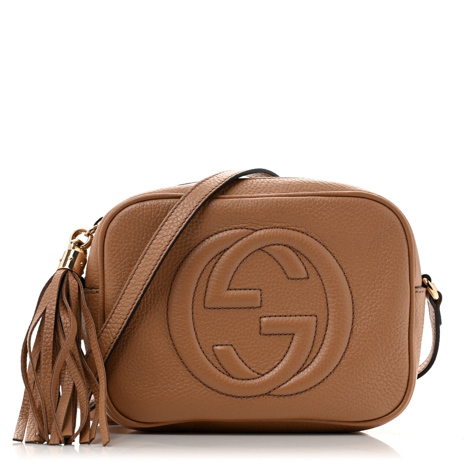 Gucci Pebbled Calfskin Small Soho Disco Bag Camelia 1 of 13