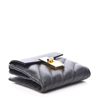 Chloe Lambskin Quilted Drew Square Wallet Black 4 of 9