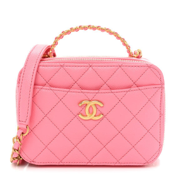 Chanel Caviar Quilted Pick Me Up Mini Vanity Case  Pink 1 of 10