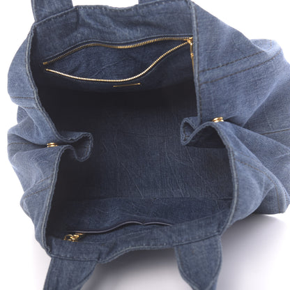 Prada Denim Logo Tote 5 of 12