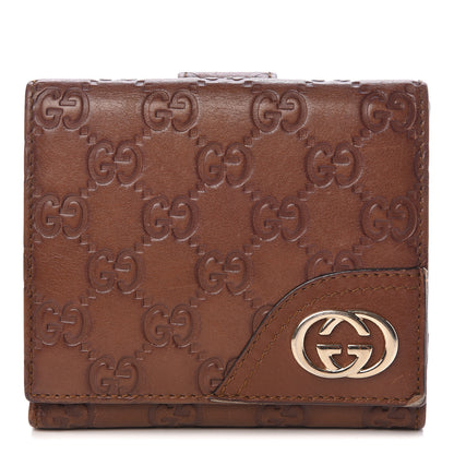 Gucci Guccissima New Britt Compact Wallet Brown 1 of 10