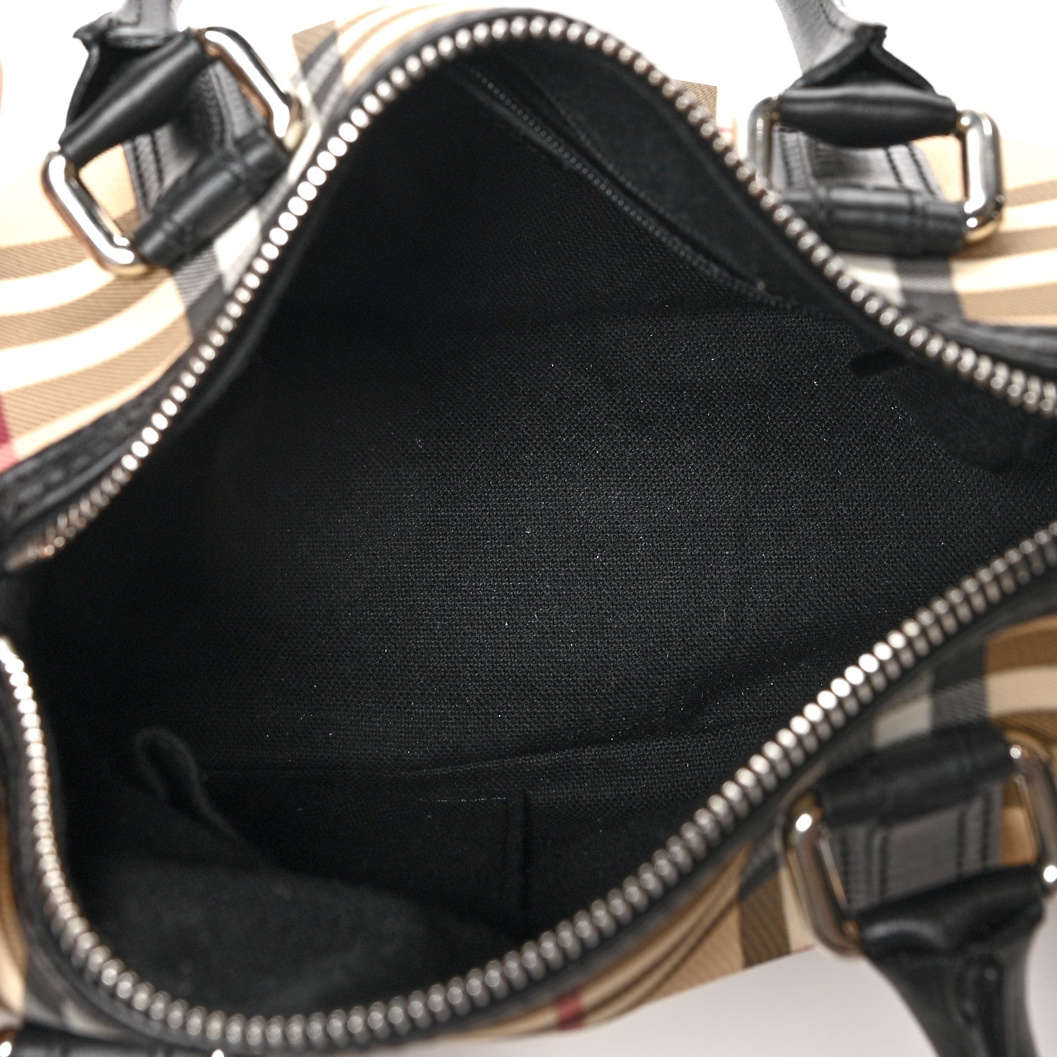 Burberry House Check Studded Satchel Black 5 of 10