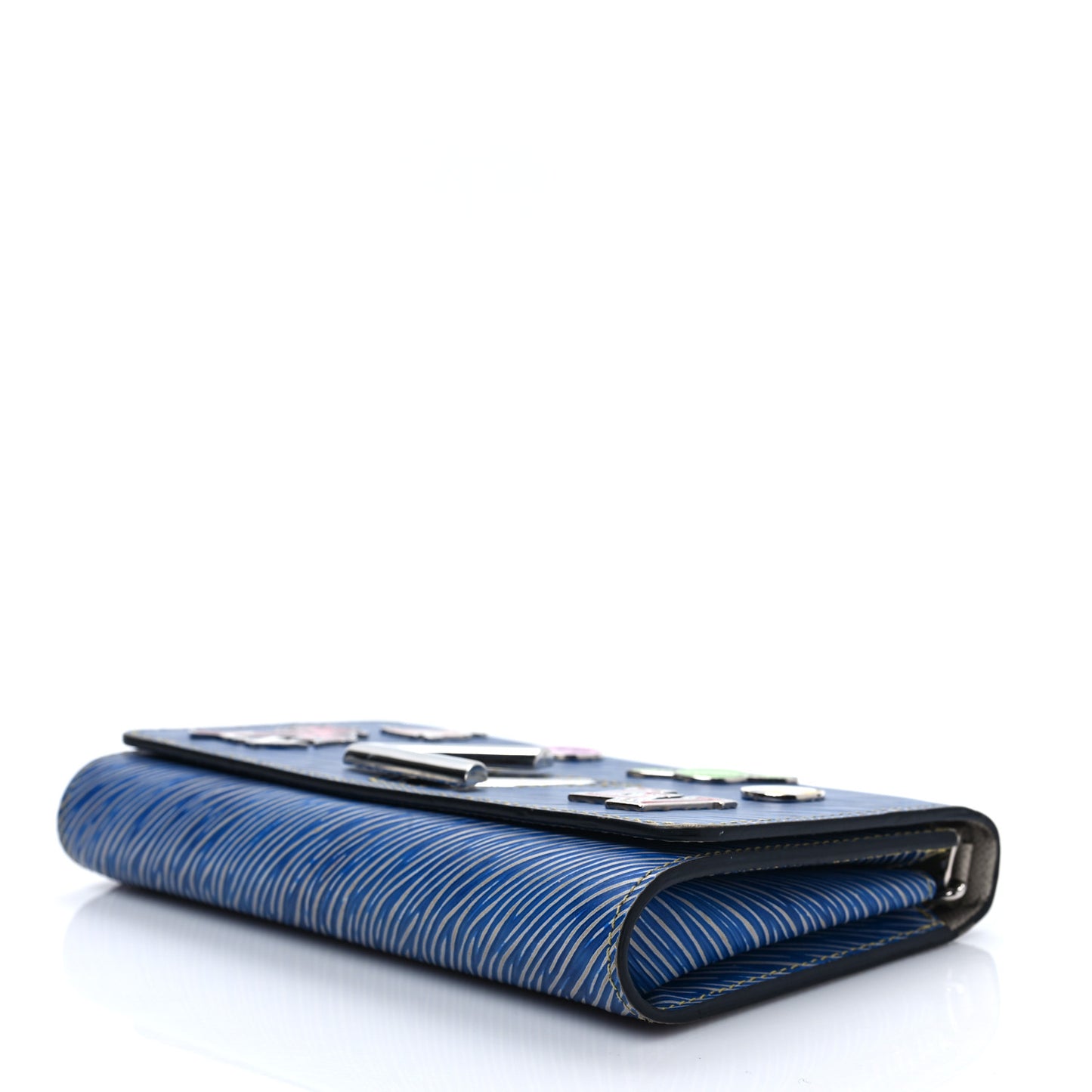 Epi Pins Twist Chain Wallet Denim Light