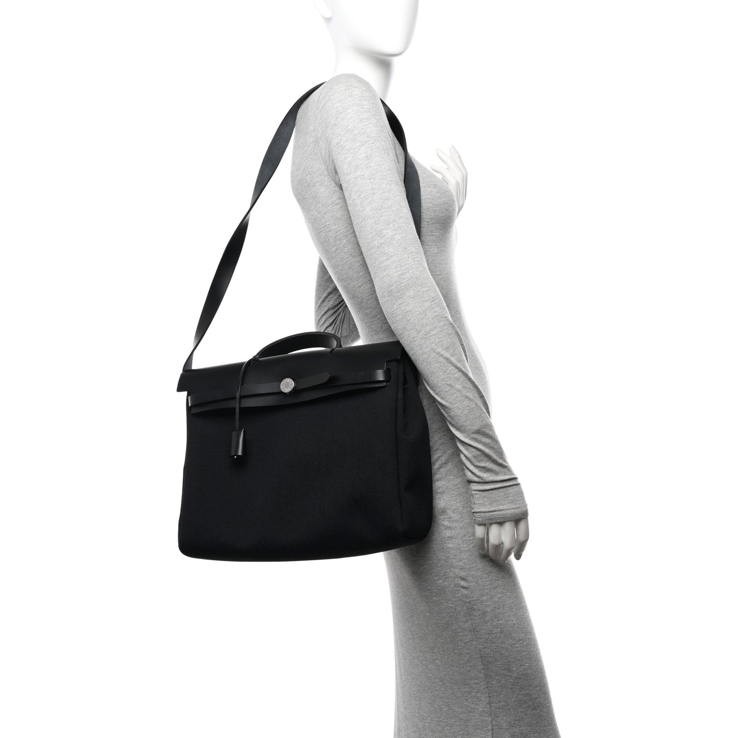 Military Toile Vache Hunter Herbag Messenger 39 Black