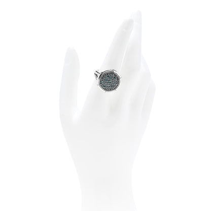 John Hardy Sterling Silver Blue Topaz Bamboo Ring 57 8 2 of 7