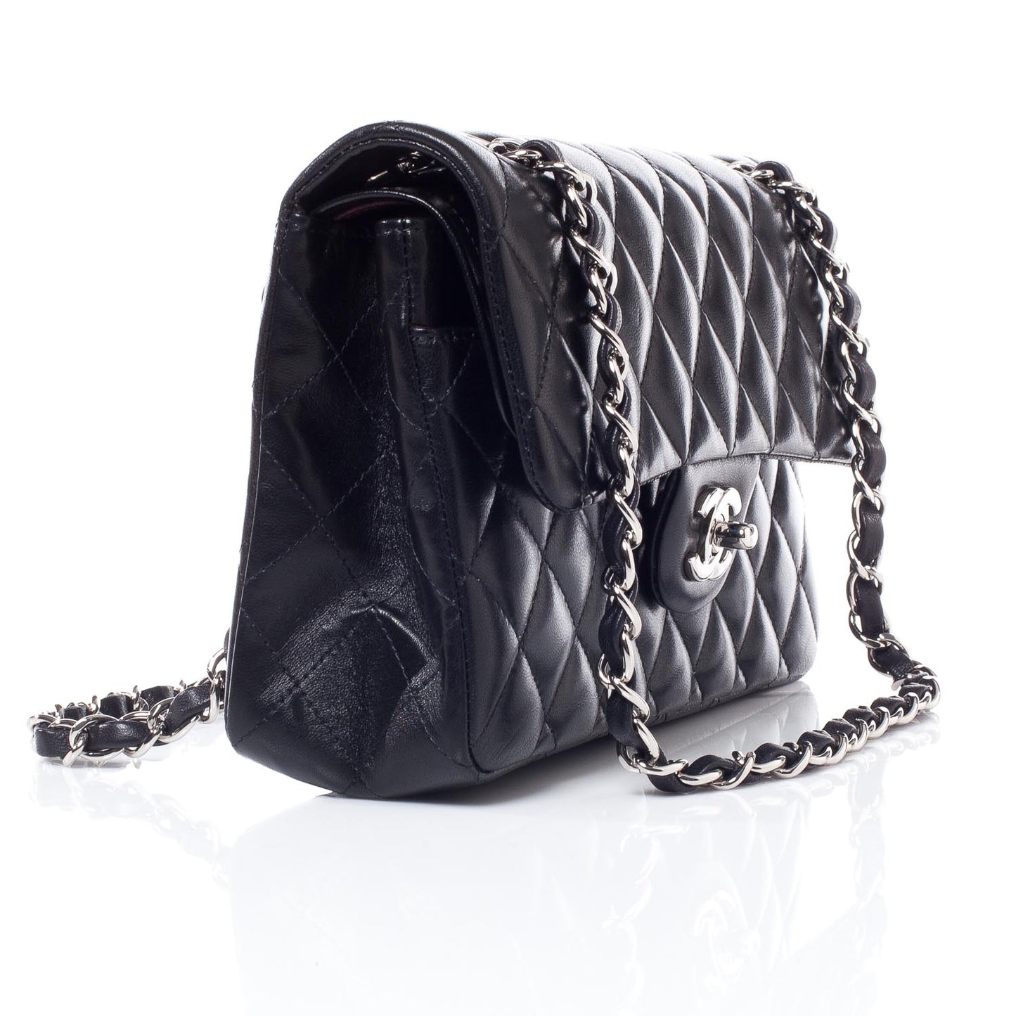 Lambskin Quilted New Mini Flap Black