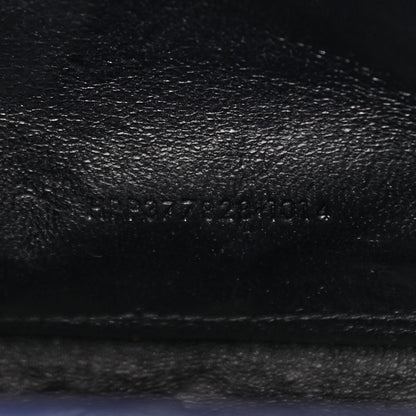 Saint Laurent Grain De Poudre Matelasse Chevron Monogram Chain Wallet Navy 7 of 11