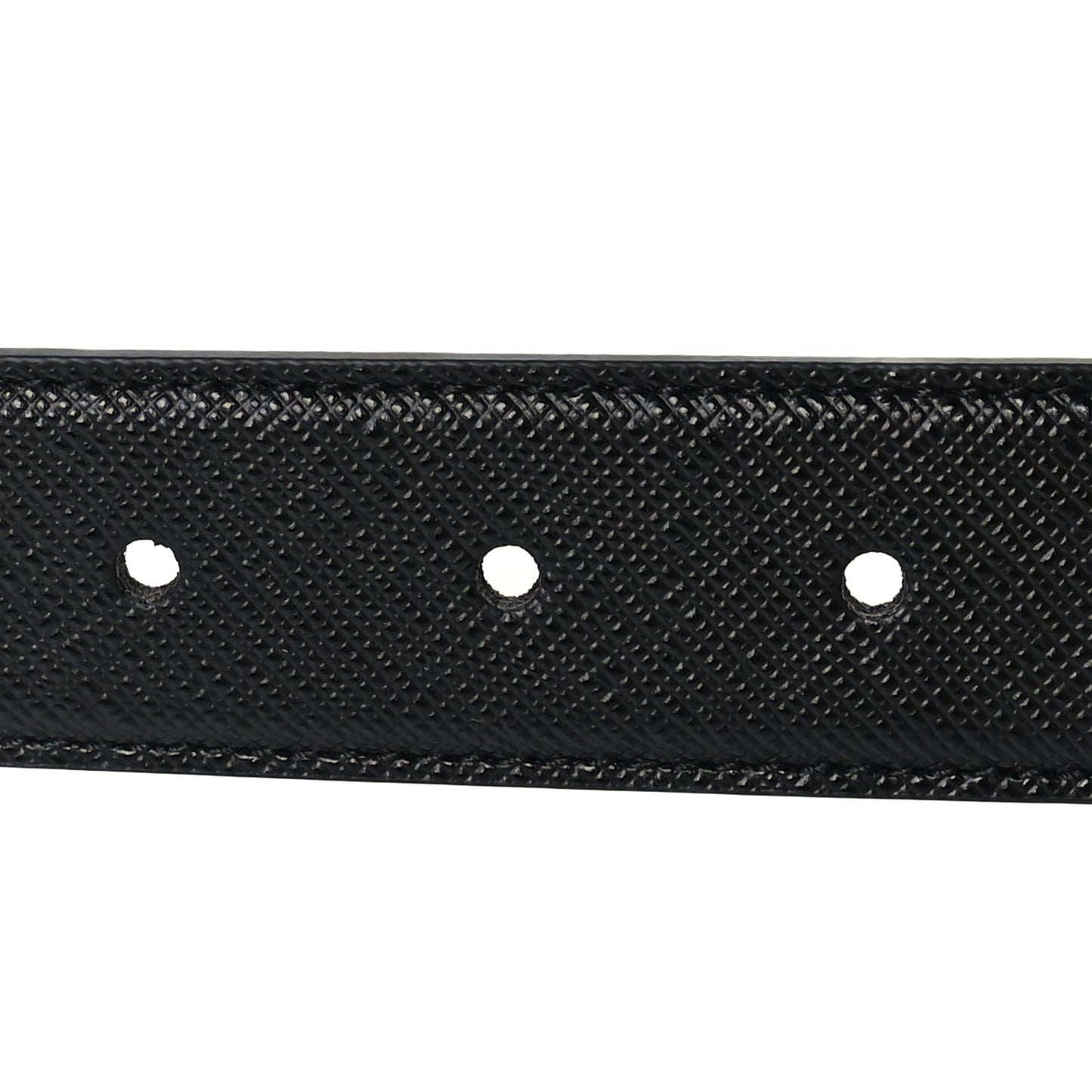 Saffiano Stirrup Buckle Belt 90 36  Black