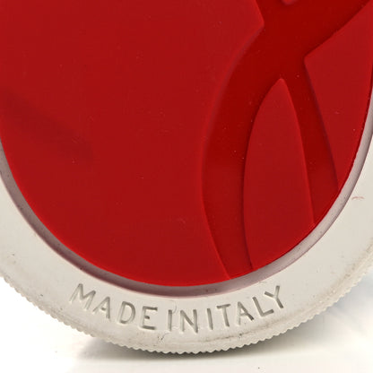 Christian Louboutin Mens Calfskin Lou Spikes Caligraf Orlato Flat Sneakers 36 White Black Silver 8 of 8