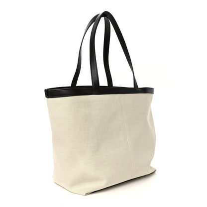 Bottega Veneta Canvas Mix Nappa Intrecciato Medium Flip Flap Tote Natural Fondant Natural/Fondant 2 of 8