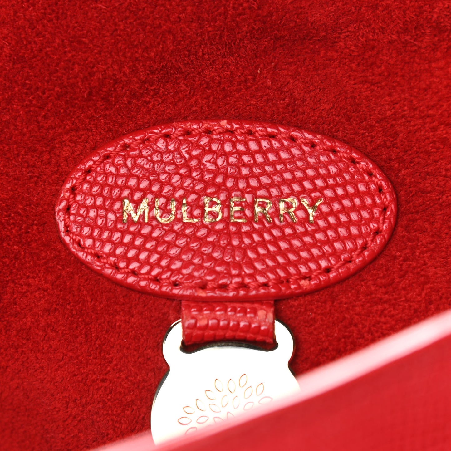 Lizard Embossed Calfskin Bayswater Red