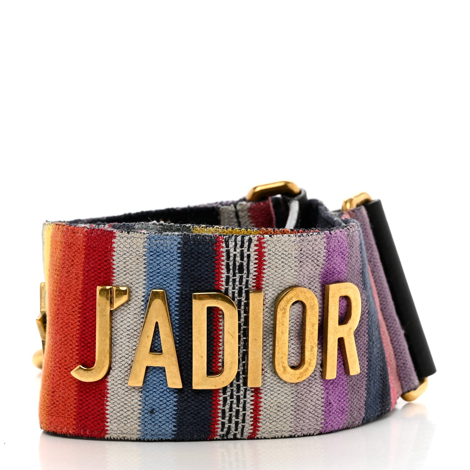 Christian Dior Canvas Embroidered Studded Rainbow J’Adior Shoulder Strap 2 of 5