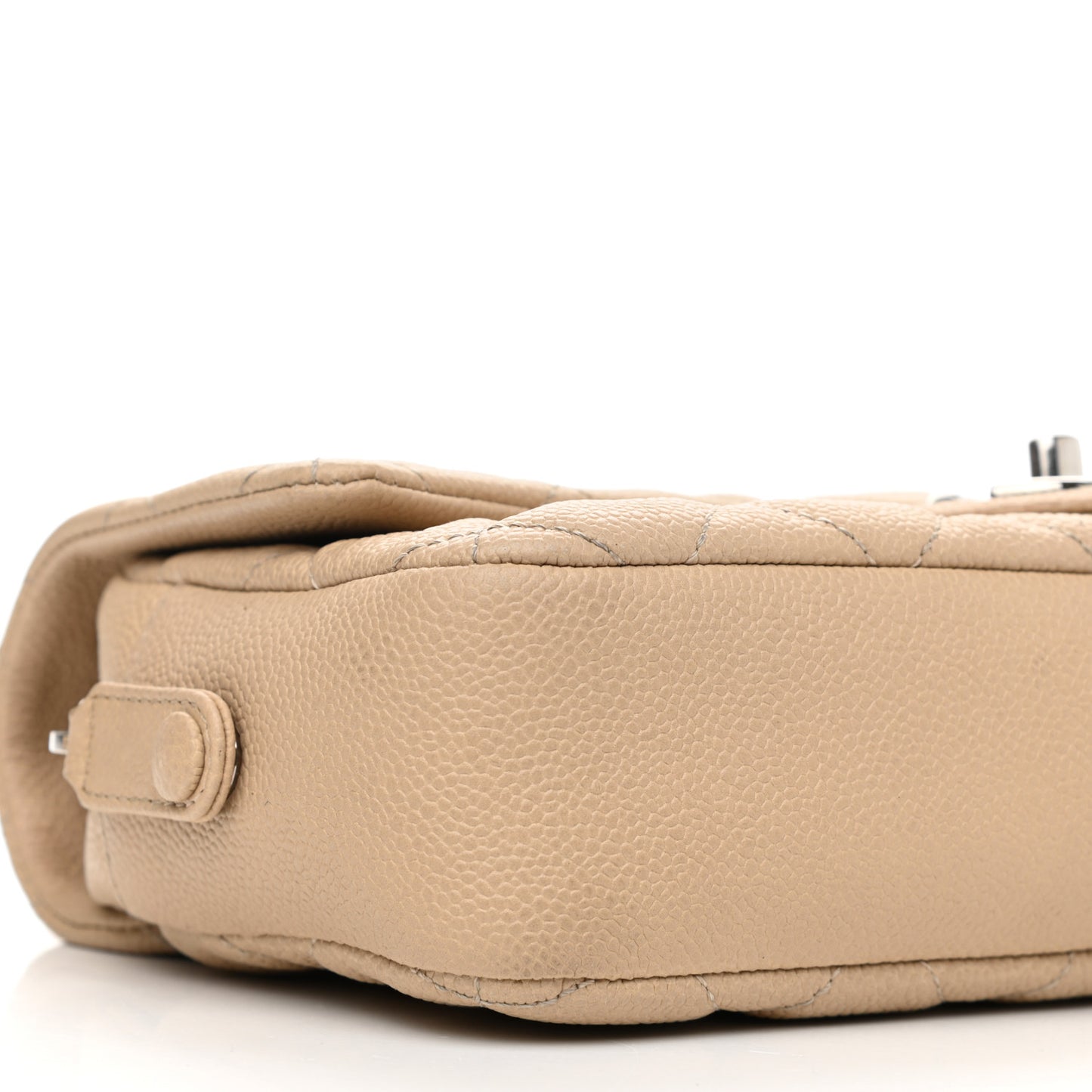 Caviar Quilted Medium Easy Flap Beige