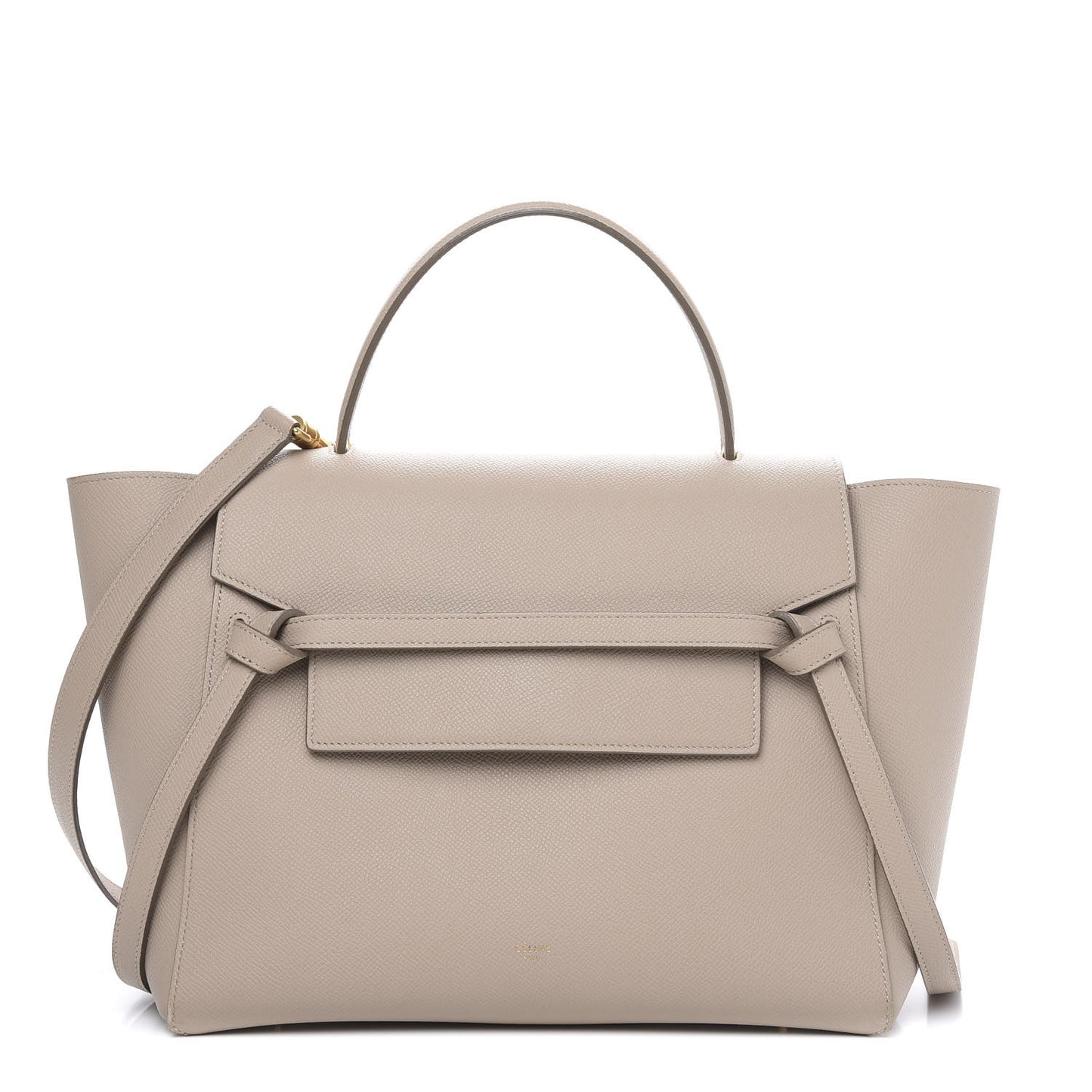 Grained Calfskin Mini Belt Bag Light Taupe