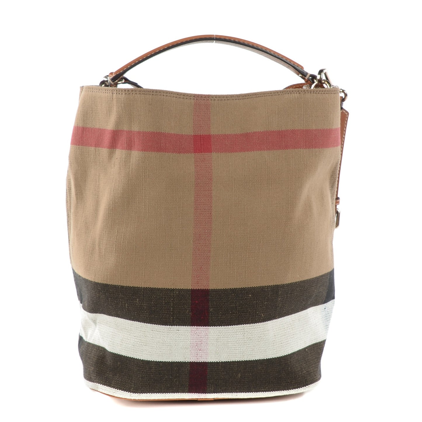 Canvas Mega Check Medium Susanna Hobo Saddle Brown