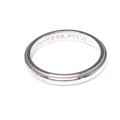 Tiffany Platinum 3mm Classic Milgrain Wedding Band Ring 55 7.25 4 of 5